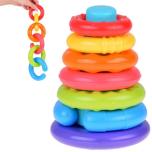 Sensory pyramid colorful stacking discs for children 