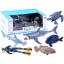 Figures Sea animals ocean turtle set