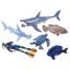 Figures Sea animals ocean turtle set